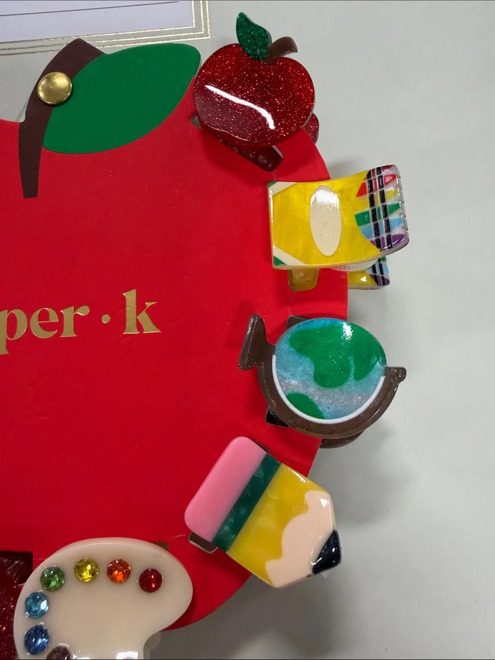 ✏️🍎 Piper K School Teacher Back to School mini hair claw clips set of 10